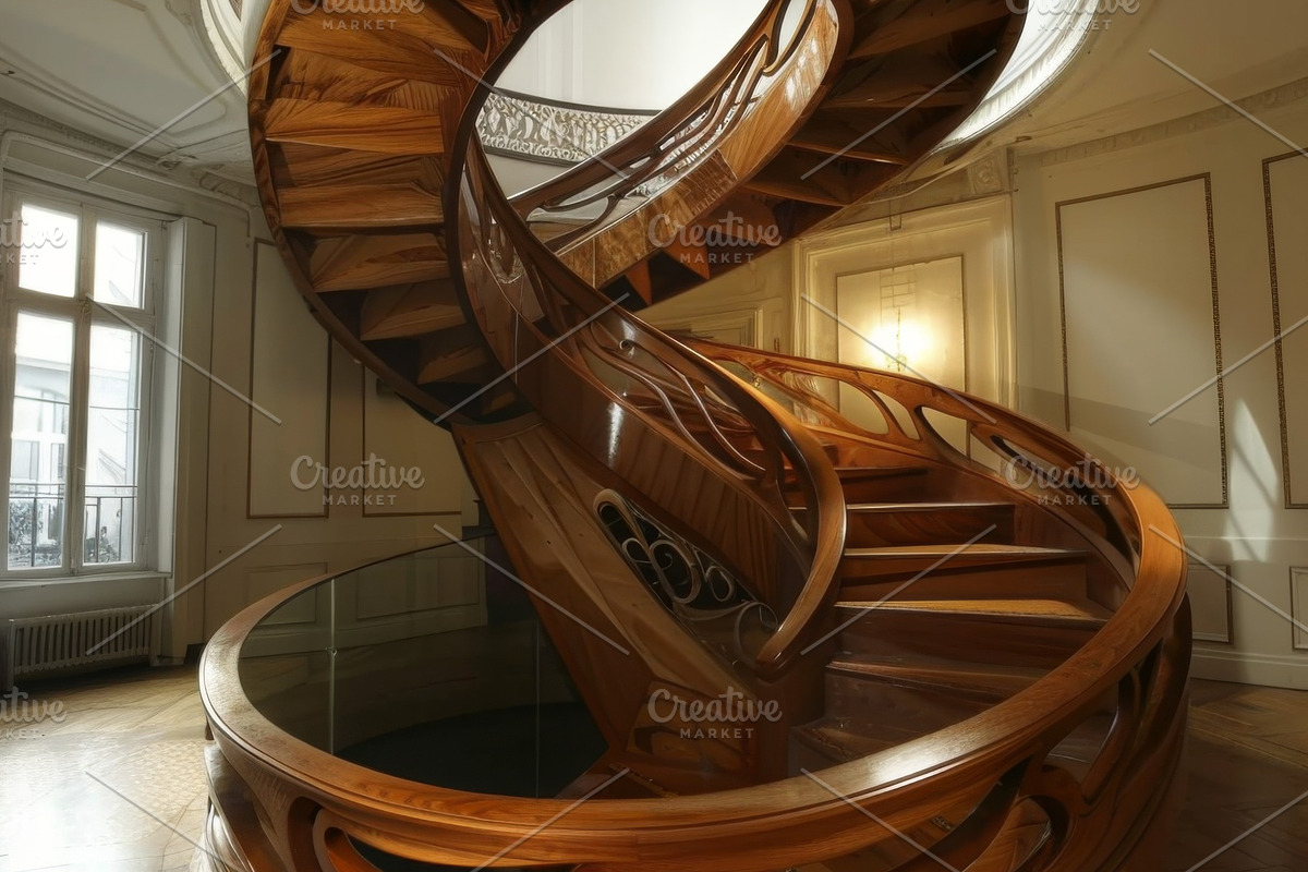 69 Spiral wooden staircases, an Architecture Photo by Handmadefont (Photo 61 of 73)