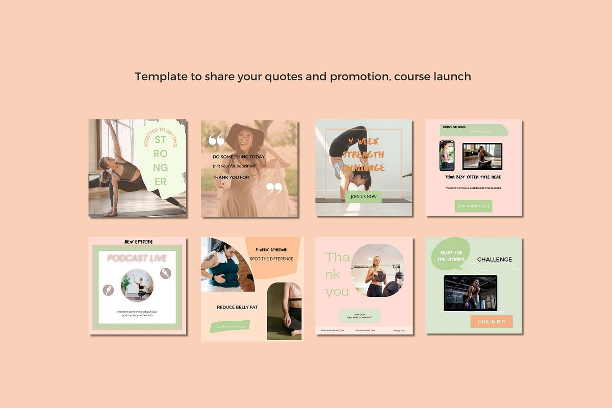 Nutrition Instagram Templates Health, a Social Media Template by Deepa Template Studio (Photo 11 of 12)
