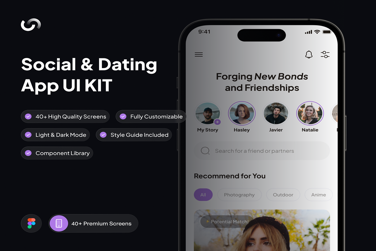 Heact – Dating Apps UI Kit, an UI Kit Template by Digital_Fantasies (Photo 1 of 6)
