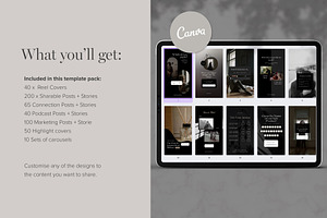 Dark Instagram Templates Bundle