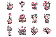 Valentines Day Clipart Png, an Illustration by Design Market (Thumbnail 3 of 3)
