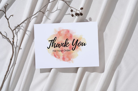 Orange splash Thank You card