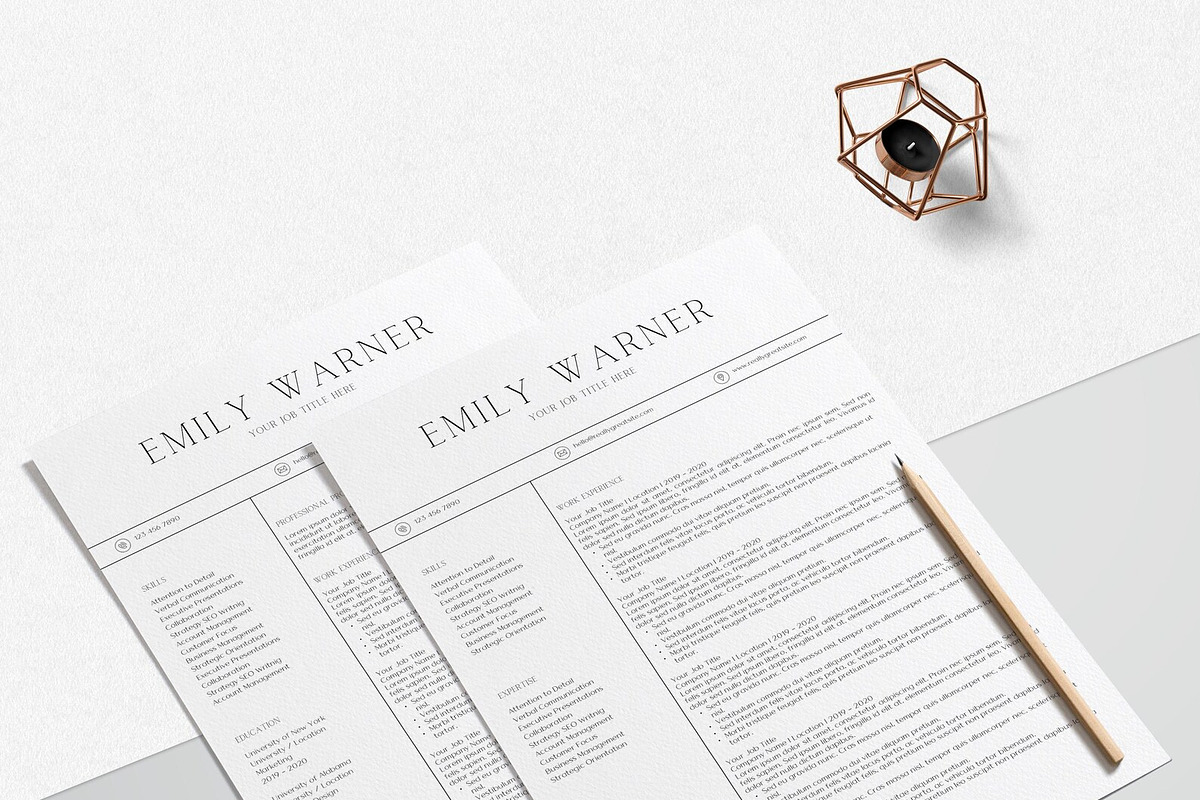 Minimalist Resume Canva Template, a Resume Template by LucaTheme (Photo 5 of 9)