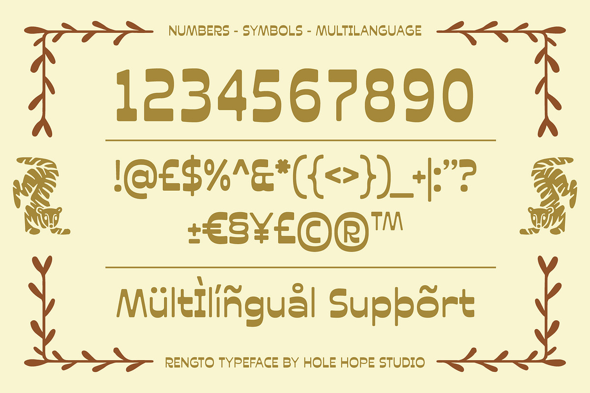 Rengto – Folk Antique San Serif, a Sans Serif Font by Hole Hope Design (Photo 6 of 10)
