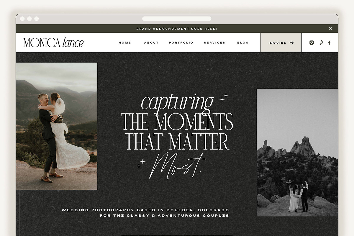 Monica Lance ShowIt Website Template, a Marketing Template by Rachel Kick (Photo 1 of 3)