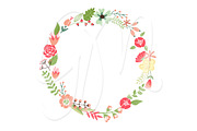 Wedding Floral clipart, Wreath heart, an Illustration by GraphicMarket (Thumbnail 3 of 5)