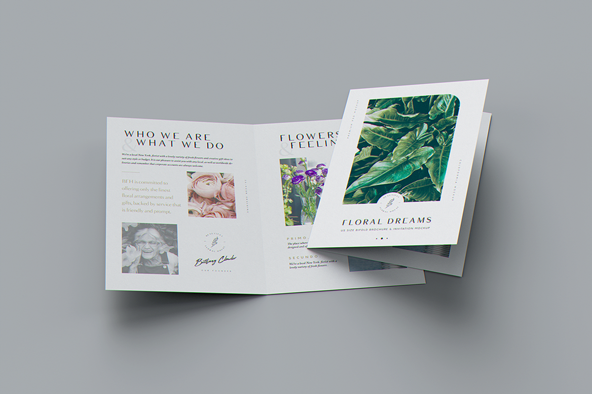 US Size Bifold Brochure MockUp, a Brochure Template by coloformia (Photo 4 of 12)