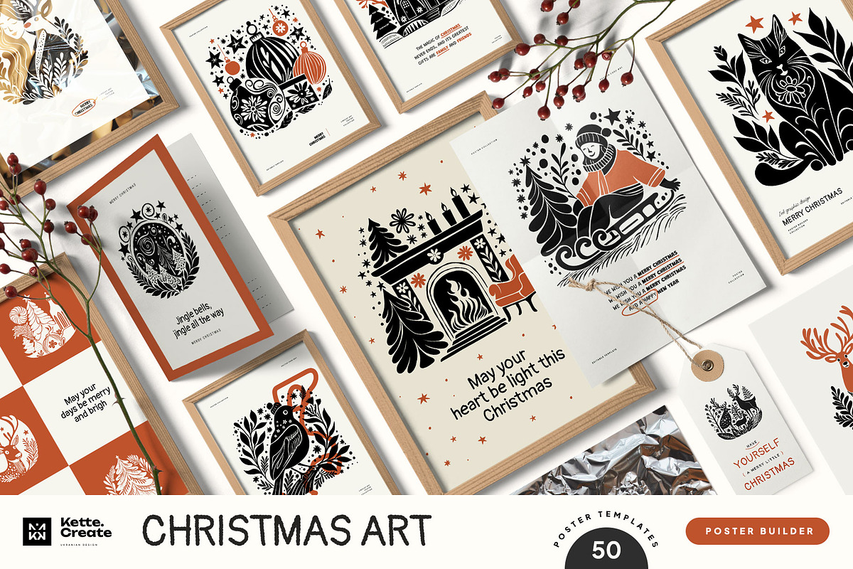 Christmas Art | Posters and Cards, an Object Graphic by KetteCreate (Photo 1 of 18)