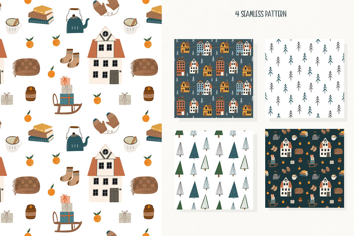 Cozy Winter. Scandinavian Christmas., a Seasonal Illustration by Ooh Lily (Photo 4 of 10)