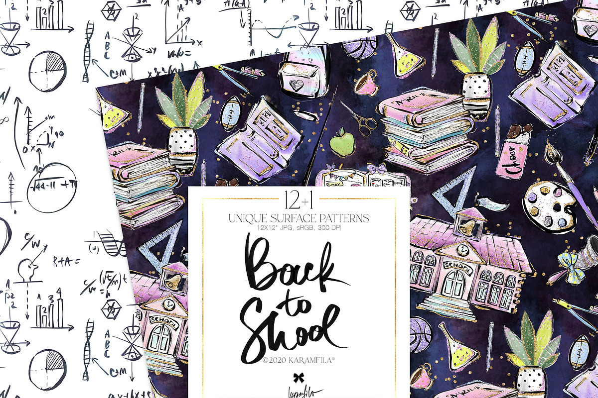 Back to School Teacher Patterns, a Pattern Graphic by KaramfilaS (Photo 4 of 10)