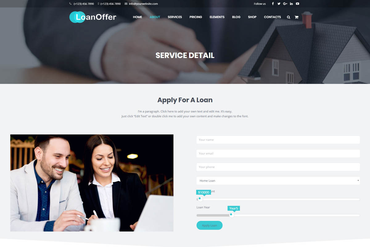 LoanOffer - Loan & Business Theme, a WordPress Template by Cherry Wordpress Theme (Photo 5 of 10)