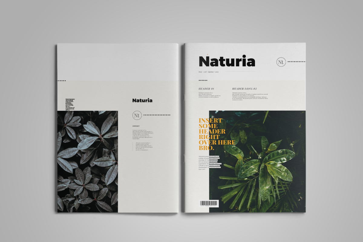 Naturia | Magazine Template, a Magazine Template by spidergraph (Photo 11 of 11)