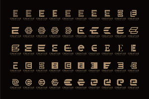 Set of initial letter E logo design, a Branding & Logo Template by quadrazo