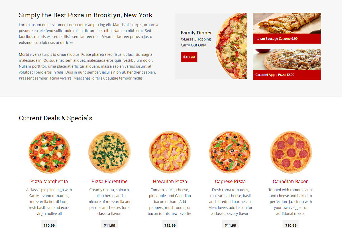 Pizza Restaurant Joomla 3 Theme, a Landing Page Template by webunderdog (Photo 3 of 6)