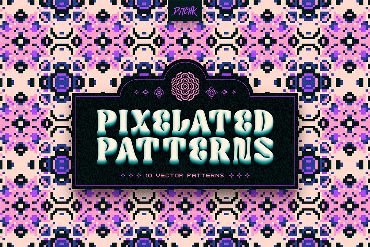 Pixel Mosaic Patterns | Vol. 08, a Pattern Graphic by dvtchk (Photo 2 of 10)