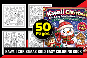Kawaii Christmas Bold Easy Coloring, a Seasonal Illustration by Design Station (Thumbnail 1 of 4)