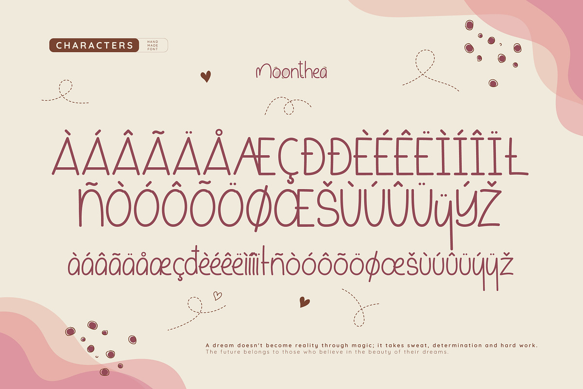 Moonthea Friendly Handwritten Font, a Handwritten Font by infernostudio3 (Photo 10 of 11)