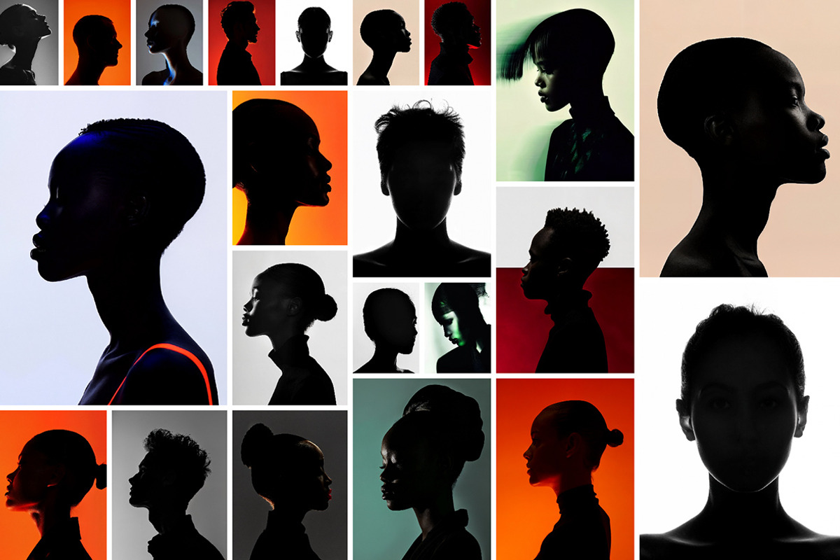 122 Silhouette Portraits, a Person Photo by Handmadefont (Photo 12 of 15)