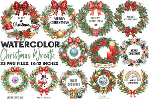 Christmas Wreath PNG  Bundle, an Illustration by DreamArtGraphic