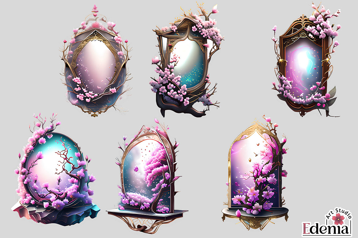 Cherry Blossom Sakura Interior #2, a Seasonal Illustration by EdeniaArtStudio (Photo 7 of 8)