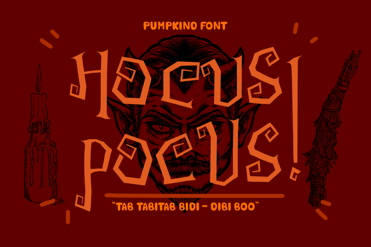 Pumpkind Spooky Halloween Font, a Symbol Font by Vadovastd (Photo 3 of 8)