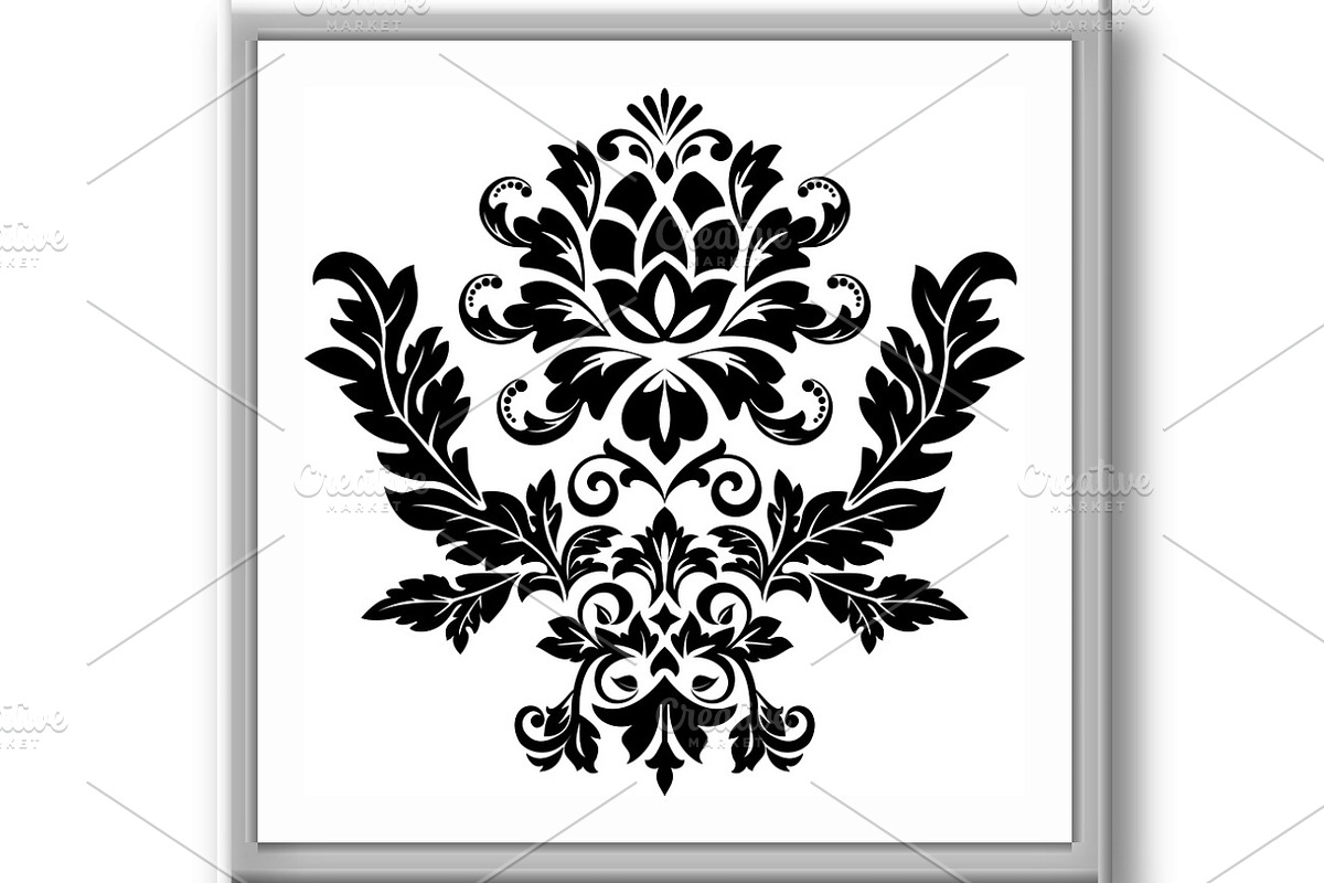 Damask graphic ornament. Floral, a Decorative Illustration by RODINA (Photo 3 of 3)