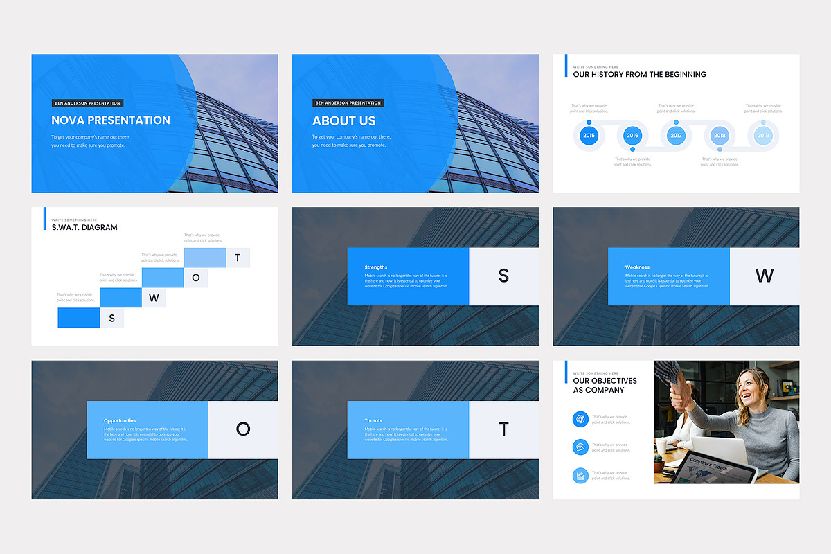 Nova PowerPoint Template, a Presentation Template by slidequest