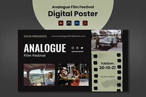 Analogue Film Digital Poster, a Templates & Theme by Rahardi Creative