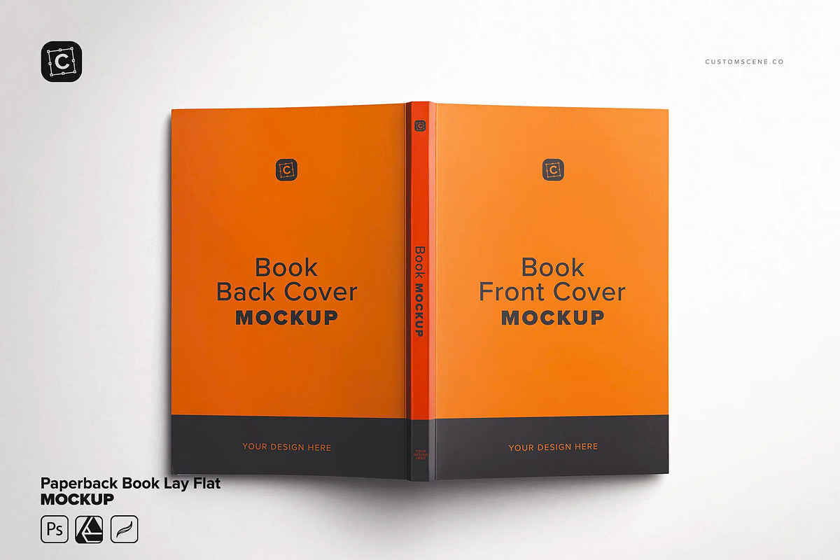 Paperback Book Mockup Lay Flat, a Books & Magazine Mockup by Custom Scene (Photo 2 of 8)