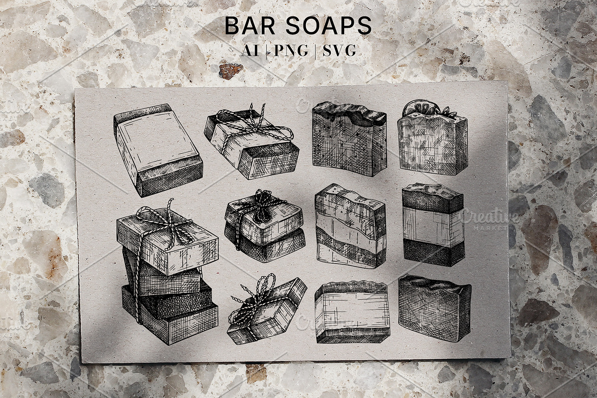 Hand-Drawn Soap Making Vector Set, a Healthcare Illustration by Yevheniia (Photo 4 of 11)