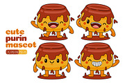 Purin Mascot Vector Pack, an Illustration by MEDZ (Thumbnail 5 of 5)