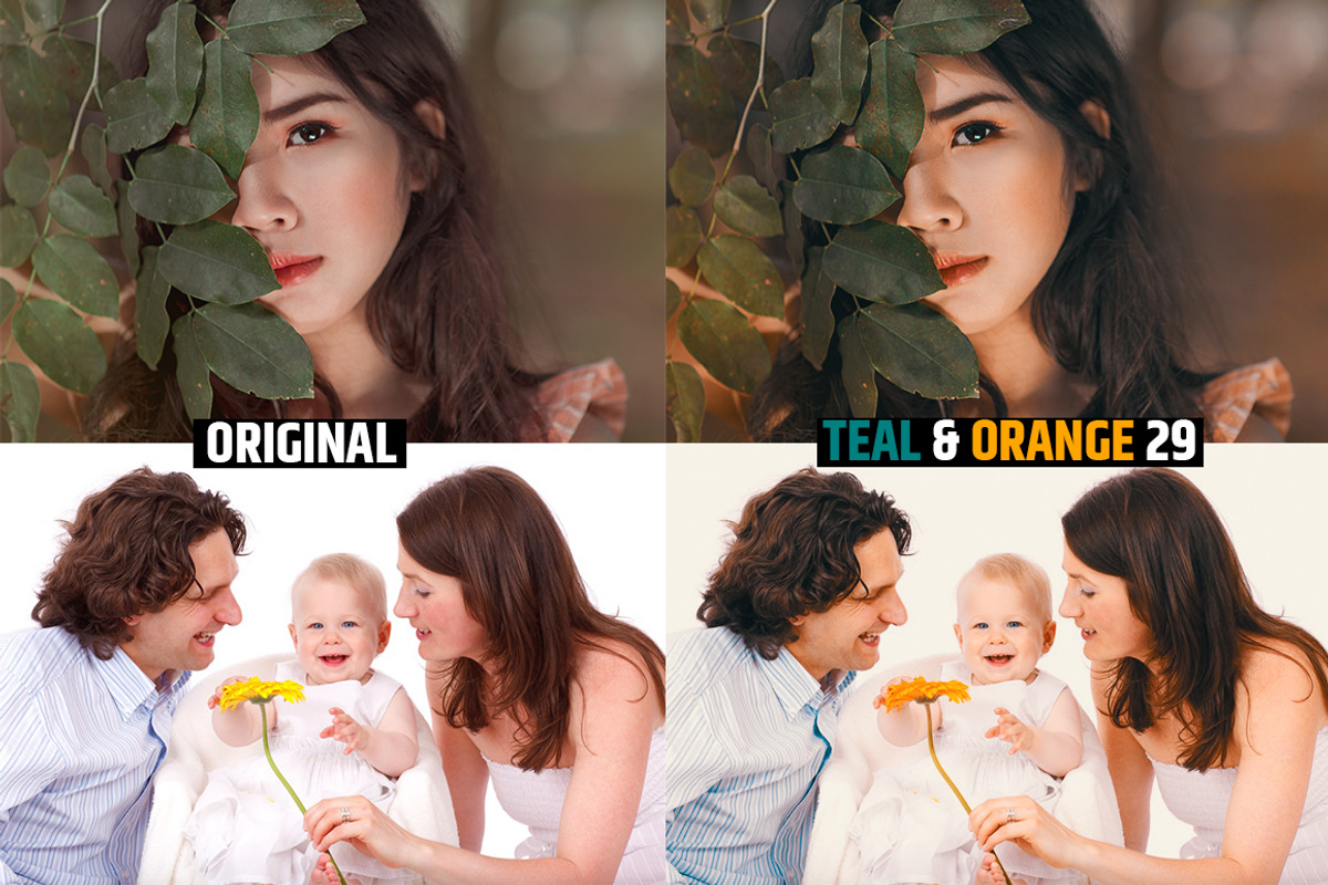 Orange & Teal 30 Cinematic FILM LUTS, a Plug-in Add-On by WeLovePresets (Photo 31 of 61)