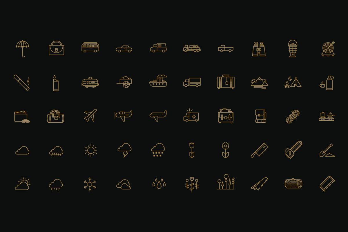 Monicons 1 - 100 icons, an Outline Icon by timboelaars (Photo 2 of 3)