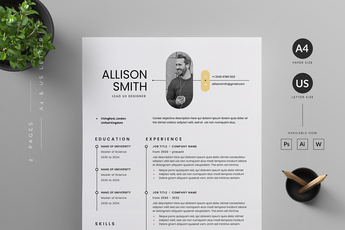 Resume/CV, a Resume Template by Reuix Studio (Photo 1 of 5)