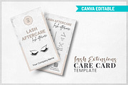 Lash Extensions Care Card Template, a Design Template by Snapybiz (Thumbnail 10 of 10)