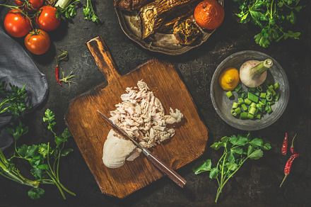 Pulled chicken breast, a Food & Drink Photo by VICUSCHKA