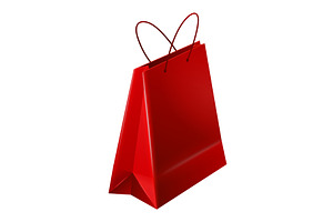 Paper shopping bag with handles, an Object Illustration by the8monkey