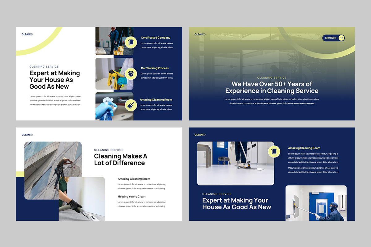 CLEANED - Cleaning Services Slides, a Presentation Template by rgbryand (Photo 6 of 9)
