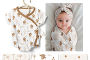 Vintage nursery. Baby collection, an Animal Illustration by polikarpovaart (Thumbnail 11 of 18)