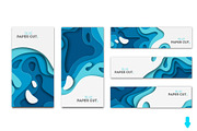 Blue paper cut banners, a Flyer Template by Vitaliy Starkov (Thumbnail 3 of 5)