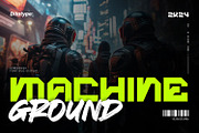 Machine Ground, a Script Font by Ditatype (Thumbnail 1 of 11)