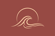 Wave Sun Logo Beach and Surf Brands, a Branding & Logo Template by Signatoro (Thumbnail 2 of 3)