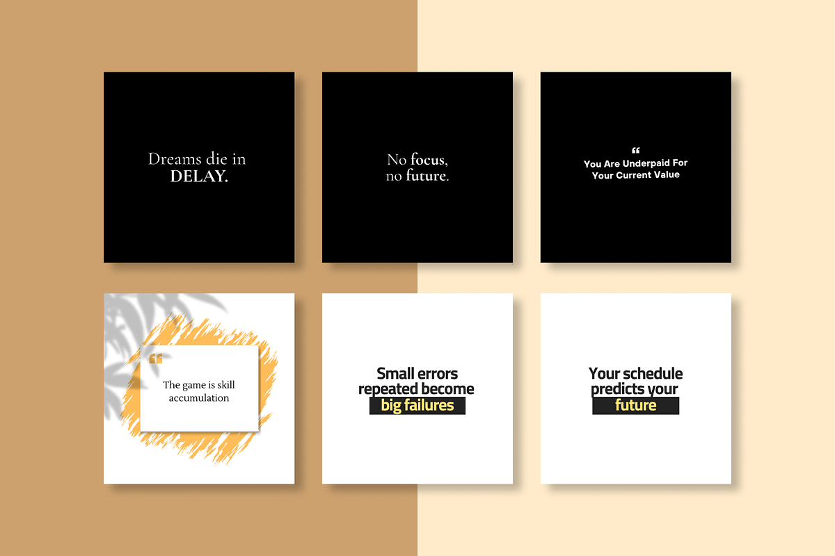 50 INSPIRING MOTIVATIONAL QUOTES, a Social Media Template by RB Boutique (Photo 5 of 10)
