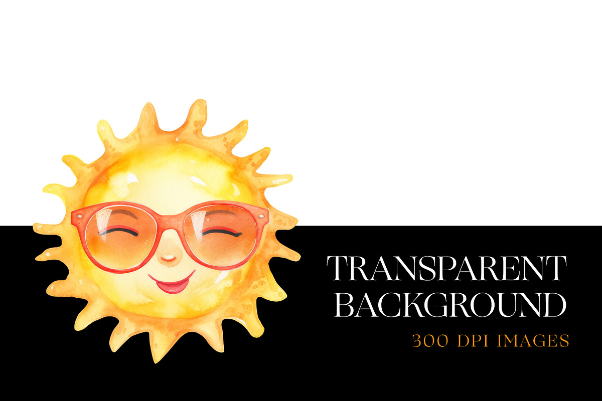 Cute Sun Clipart, Kawaii Sun Clipart, a Seasonal Illustration by BrushstrokeArtGB (Photo 7 of 9)