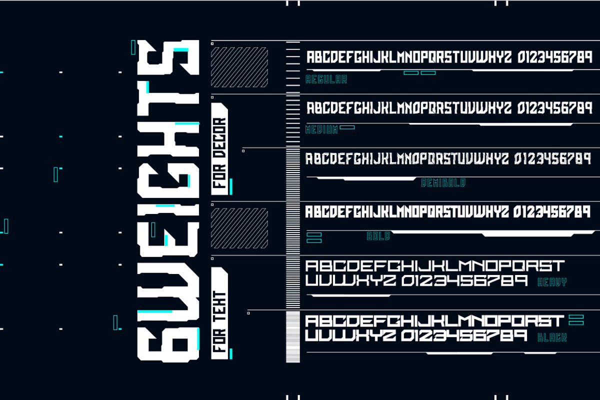 Cyber Grotesk. Font family preview 4