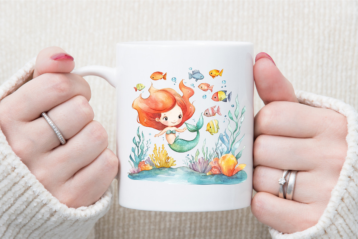 Little Mermaid Under the Sea Clipart, an Illustration by Sublimation Artist (Photo 5 of 6)