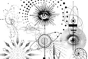 Geometric Tattoo Procreate Stamps, a Brush Add-On by Nuclear Brushes (Thumbnail 7 of 10)