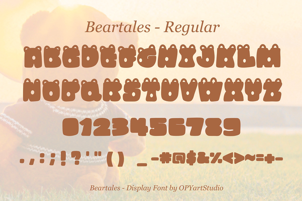 Bear Tales - Fun Kids Display Font, a Font by OPY ArtStudio (Photo 2 of 6)