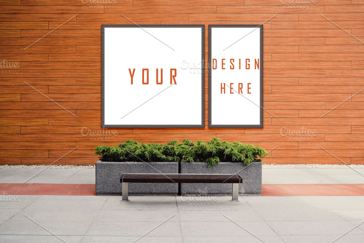 Street Billboard Mockup Template, an Advertising Mockup by uaname (Photo 6 of 7)