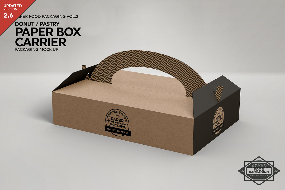 Pastry/Donut Box Carrier Mockup, a Cups & Container Mockup by INCDesign (Photo 1 of 6)